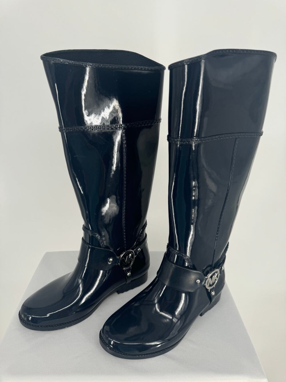 Michael Kors Fulton Harness Rain Blue Boots  Women Size 6